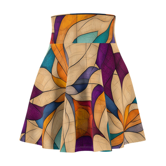 Floral Whirlwind - Skater Skirt