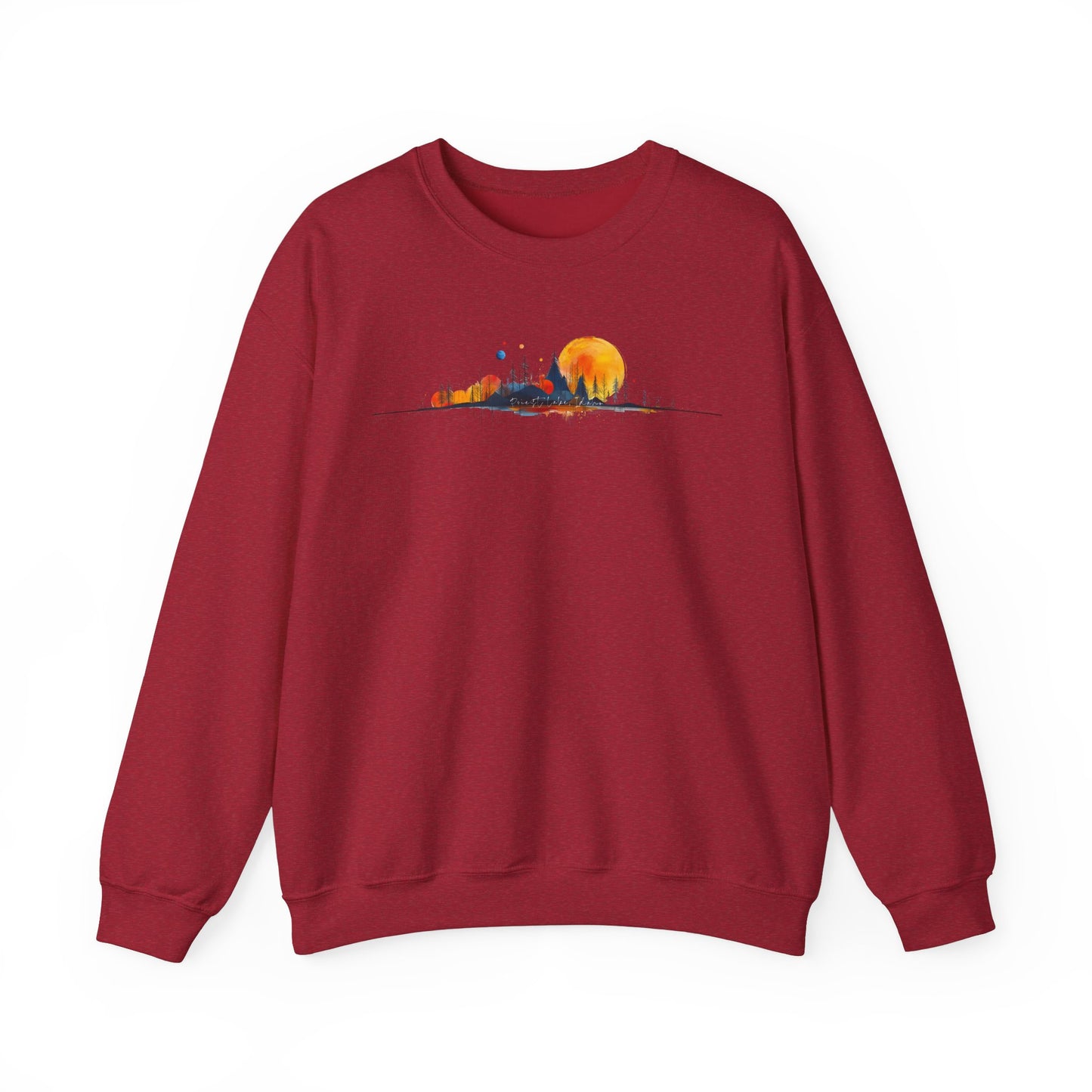 Priest Lake Geometry 4 Heavy Blend™ Crewneck Sweatshirt