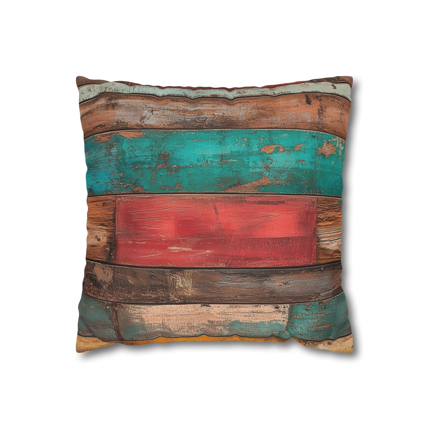 Rustic Rainbow - Square Polyester Pillowcase