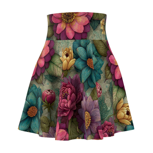 Country Flower Women's Skater Skirt