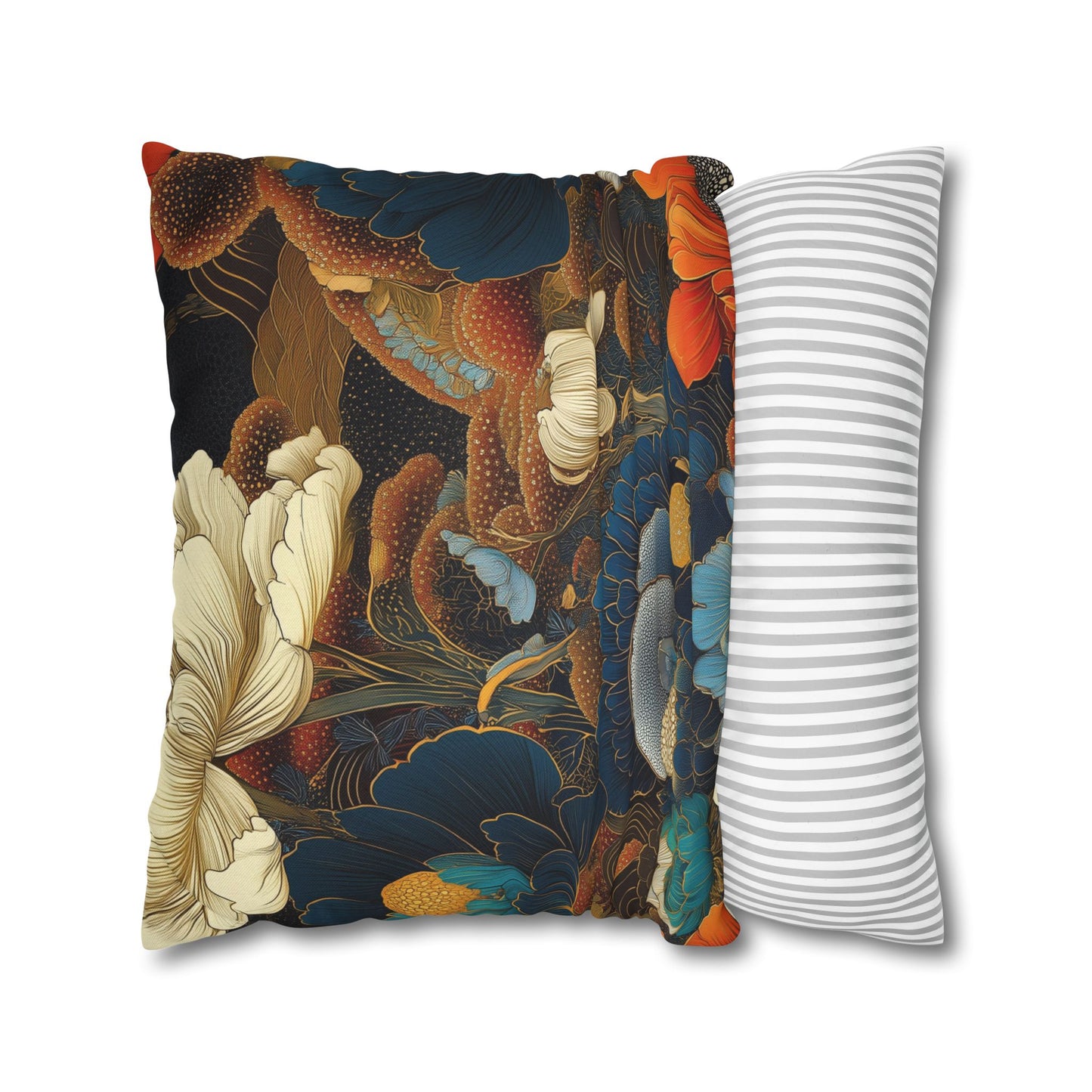 Midnight Garden - Square Polyester Pillowcase