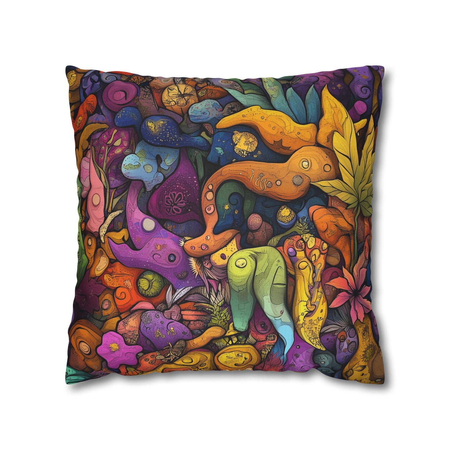 Kaleidoscopic Dream- Square Polyester Pillowcase