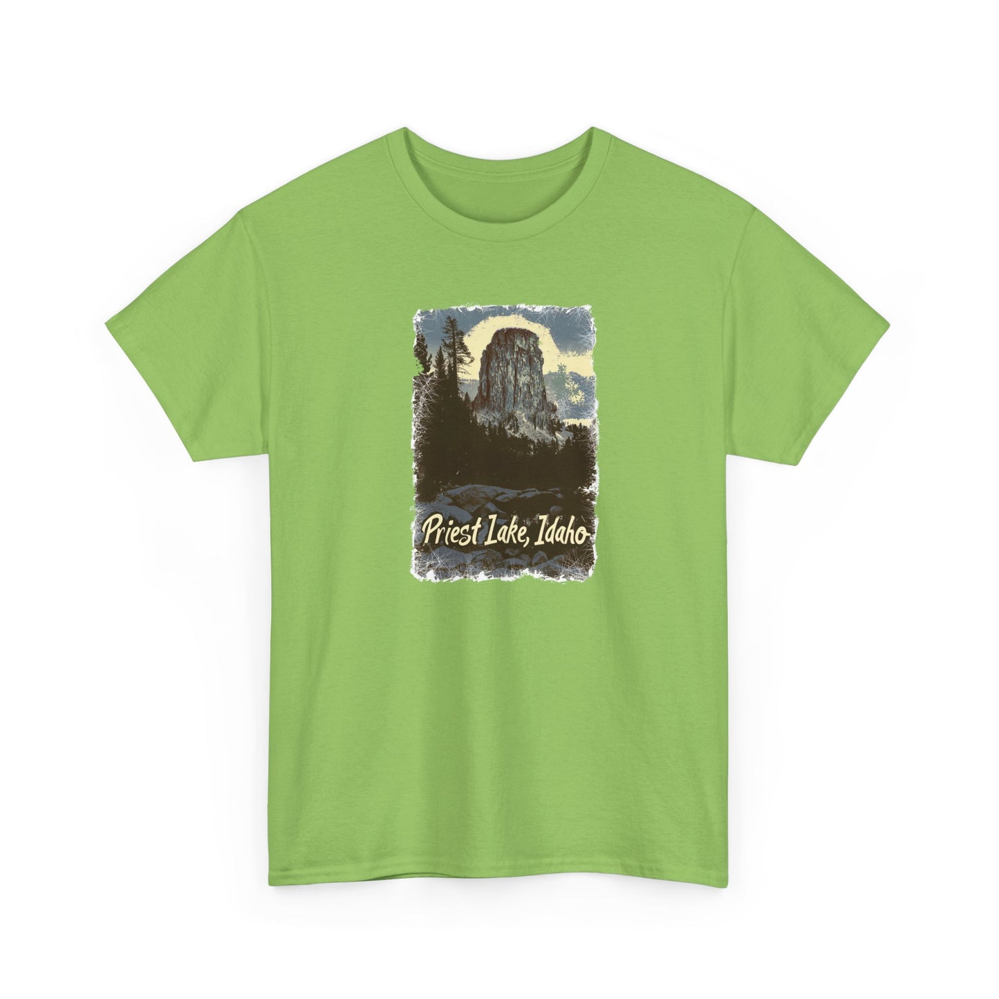 Priest Lake, Idaho Chimney Rock Unisex Softstyle T-Shirt