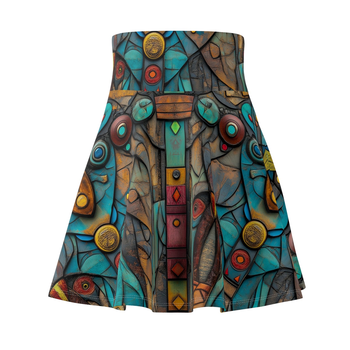 Turquoise Tapestry - Skater Skirt