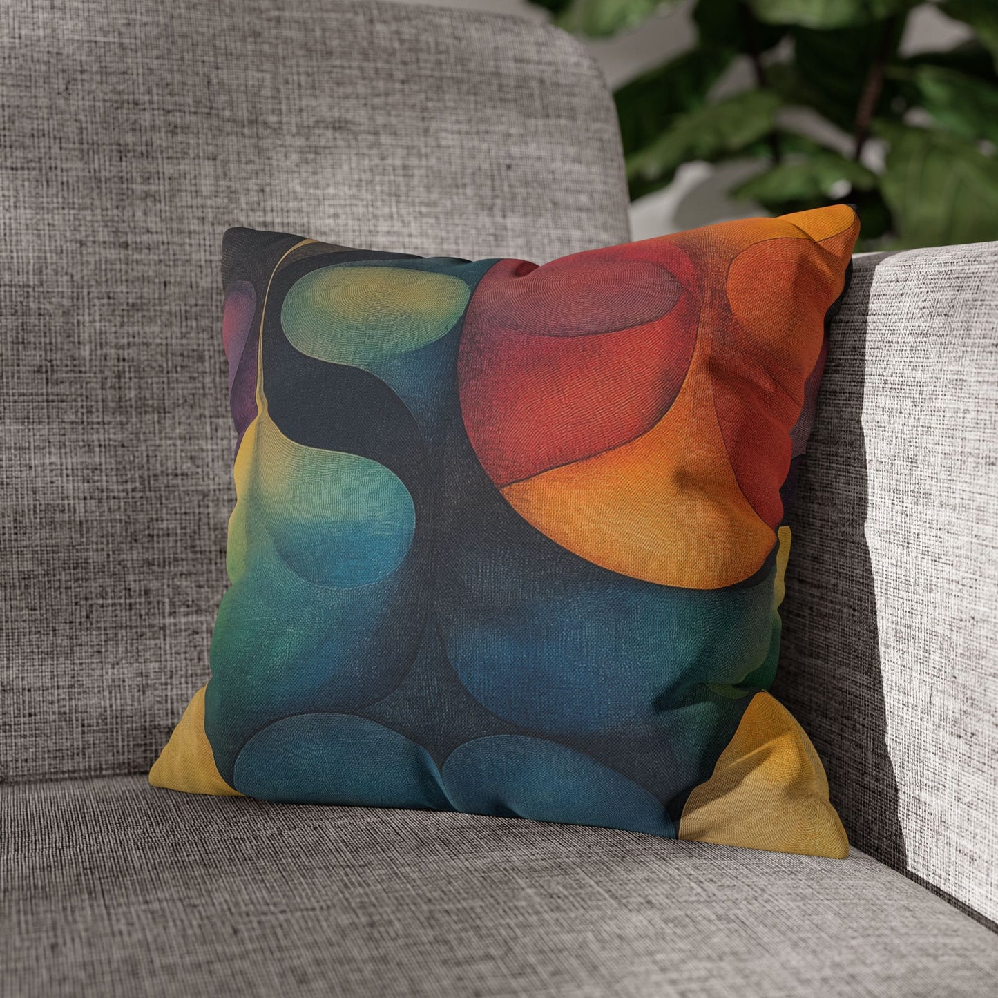 Fluid Forms- Square Polyester Pillowcase