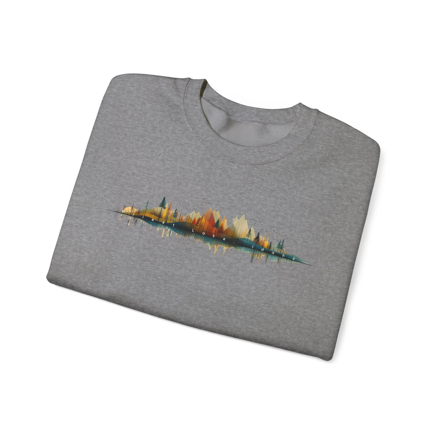 Priest Lake Geometry 3 Heavy Blend™ Crewneck Sweatshirt