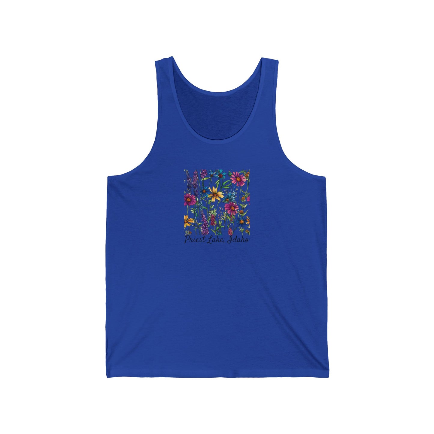 Priest Lake Wildflower Unisex Jersey Tank