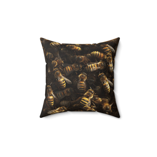 Bees Please Polyester Pillow