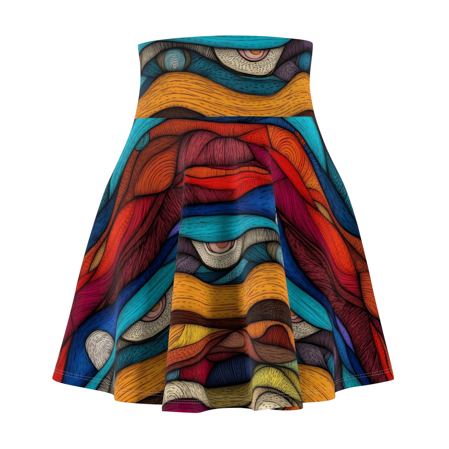 Undulating Spectrum - Skater Skirt