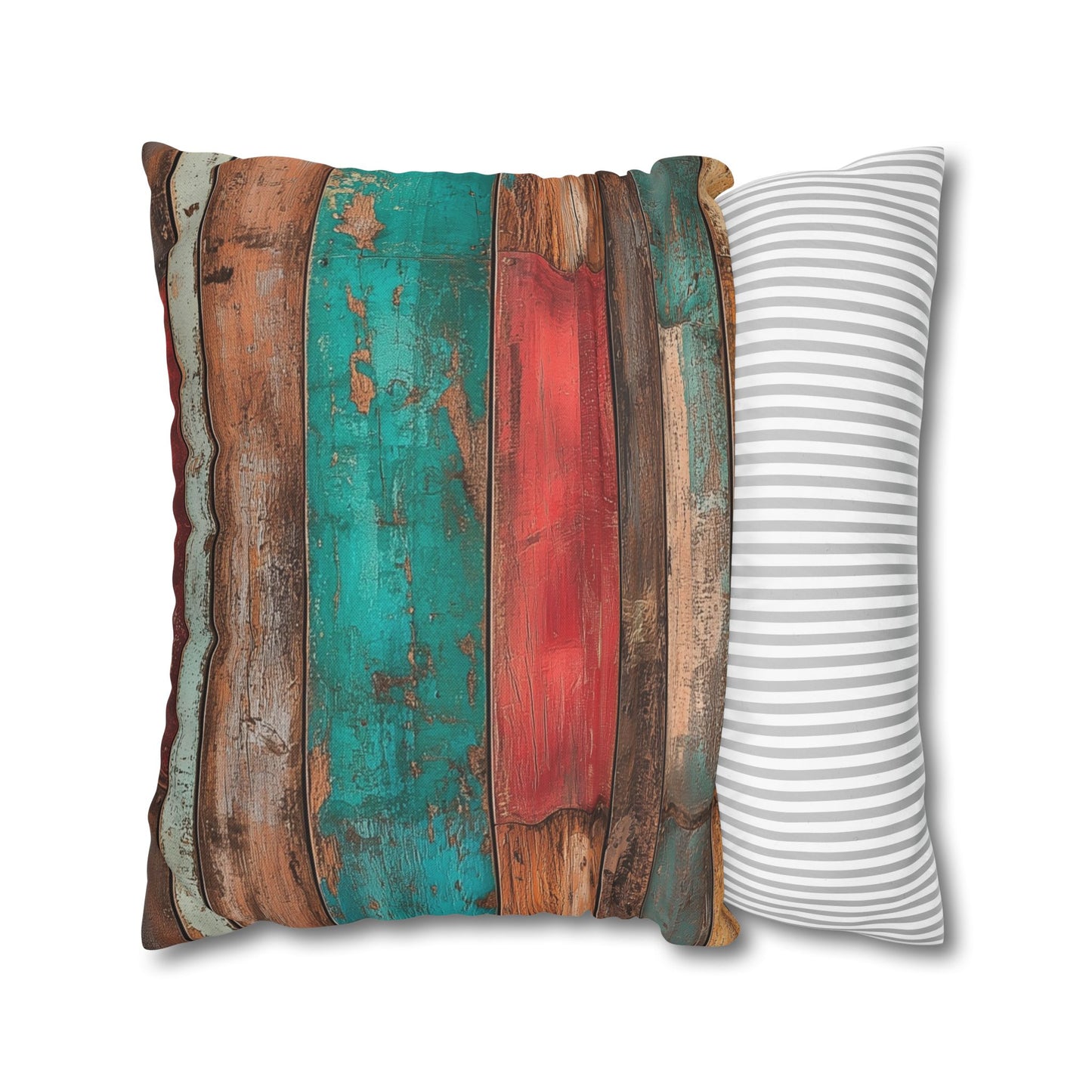 Rustic Rainbow - Square Polyester Pillowcase