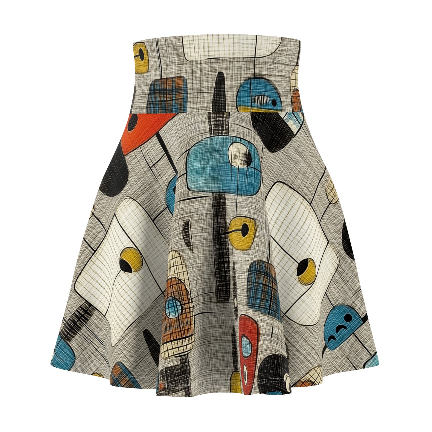 Abstract Nostalgia Skater Skirt