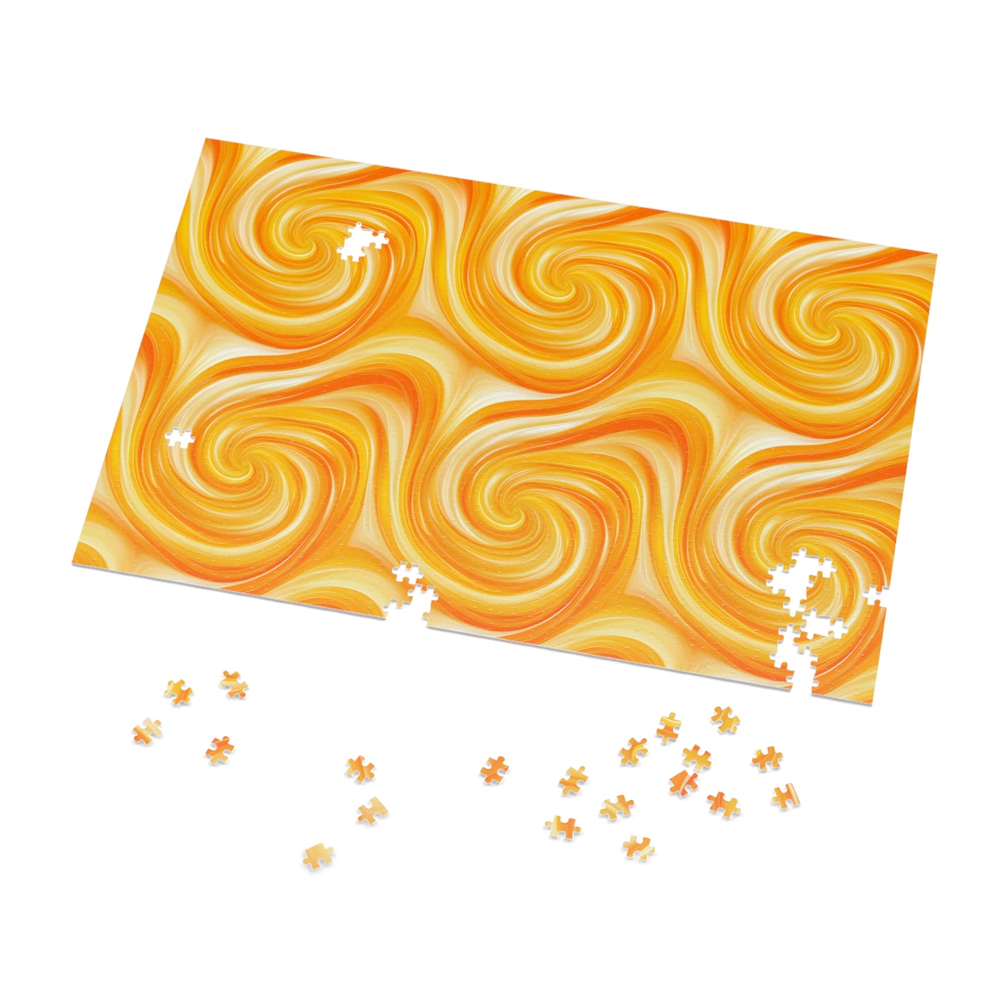 Yellow Swirlino Jigsaw Puzzle 1