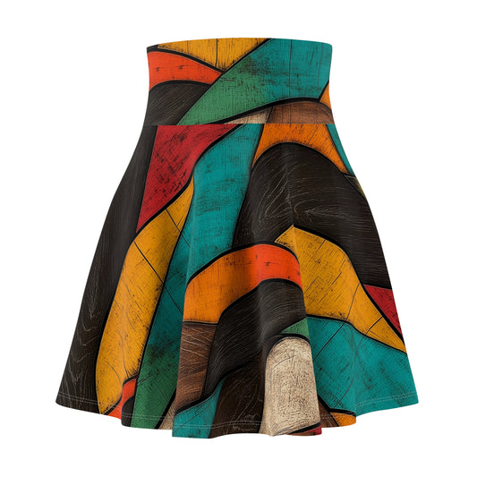 Rustic Abstraction - Skater Skirt