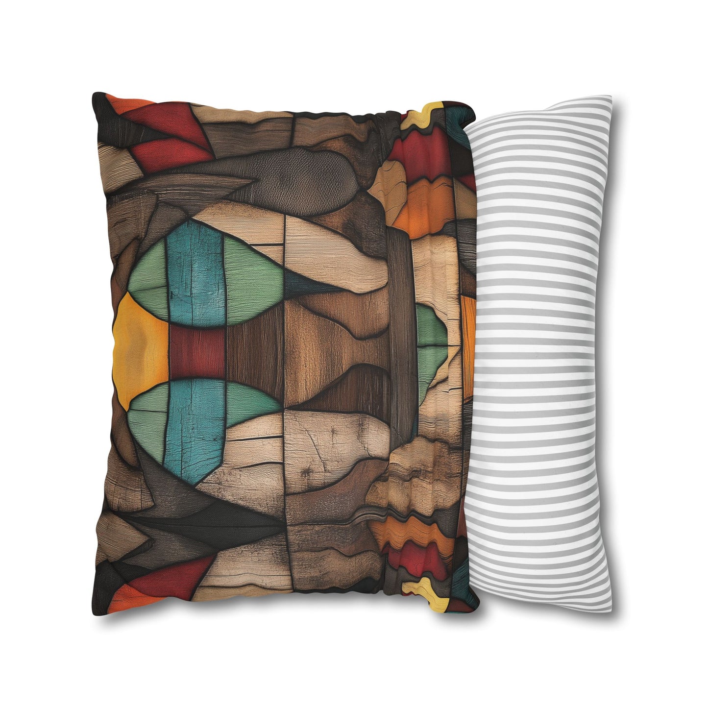 Chromatic Mosaic - Square Polyester Pillowcase