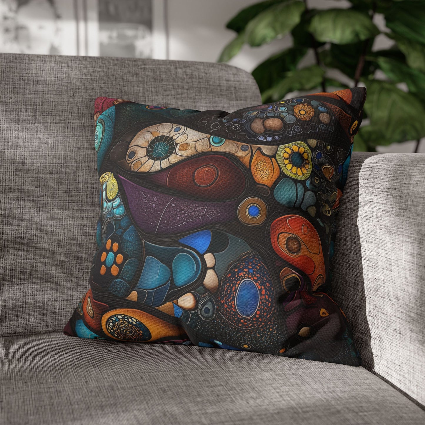 Cosmic Cells - Square Polyester Pillowcase