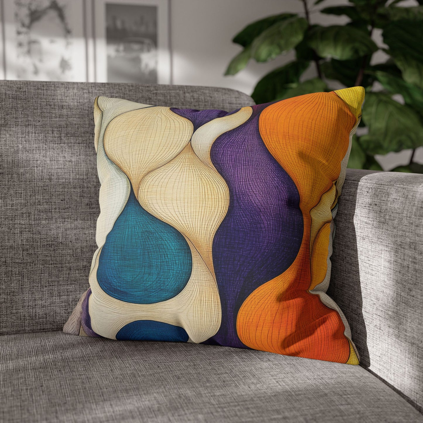 Fluid Reverie- Square Polyester Pillowcase