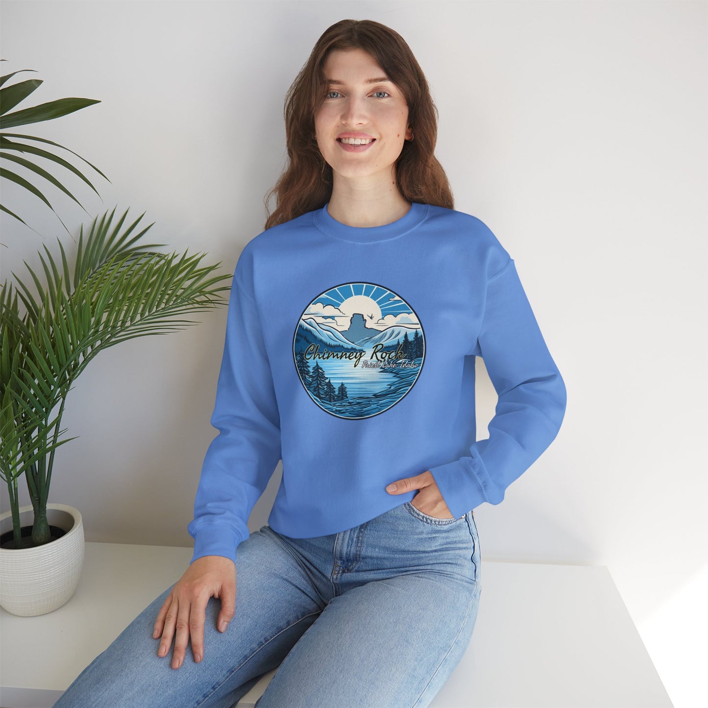 Blue Chimney Rock Unisex Heavy Blend™ Crewneck Sweatshirt