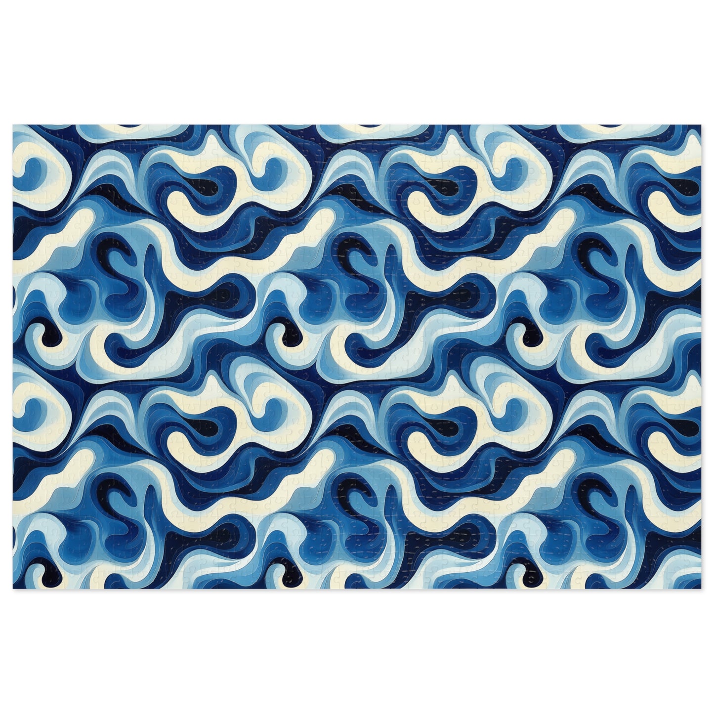 Blue Swirlino Jigsaw Puzzle 1