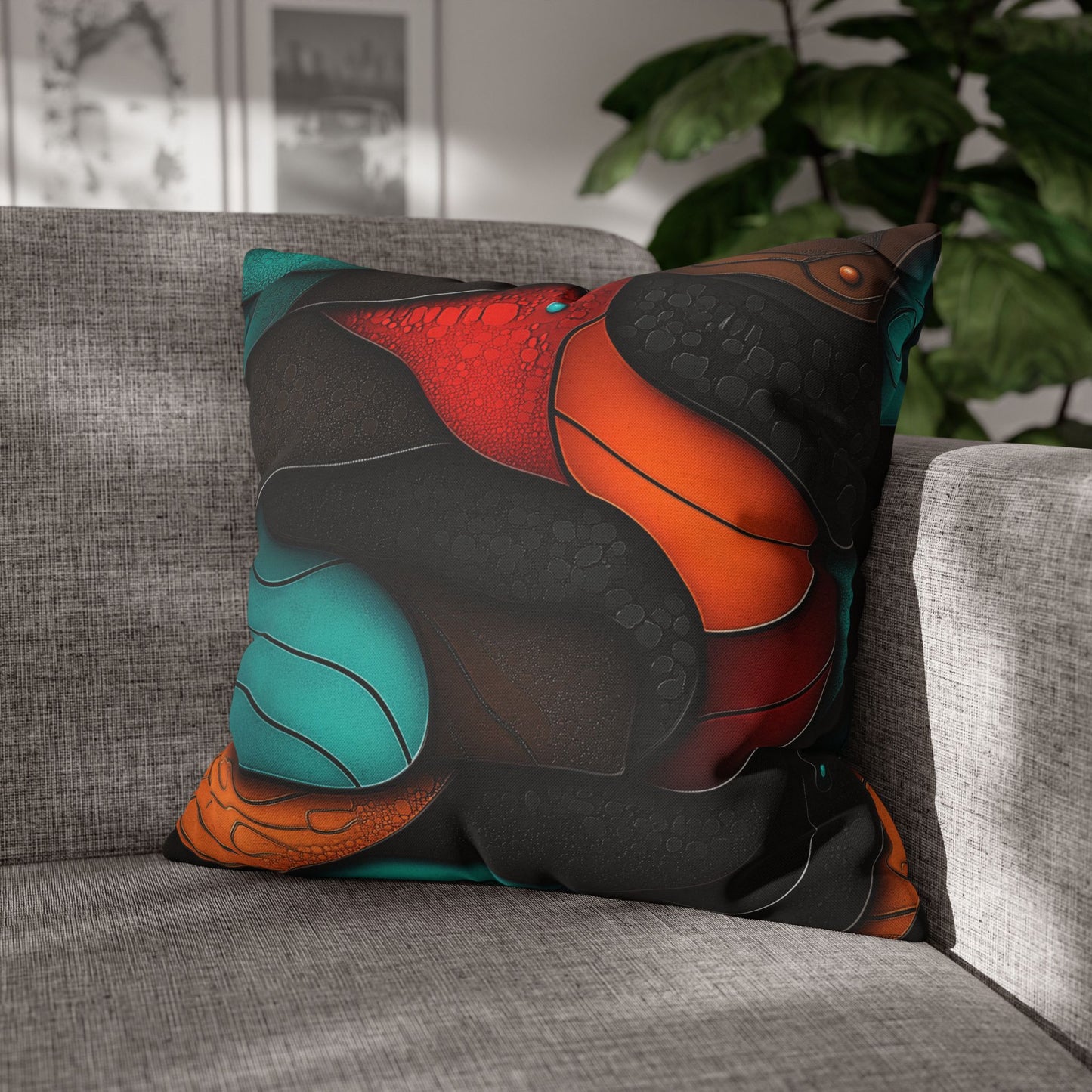 Cellular Symphony - Square Polyester Pillowcase