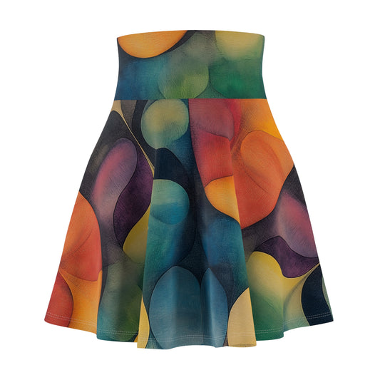 Vibrant Intersections Skater Skirt