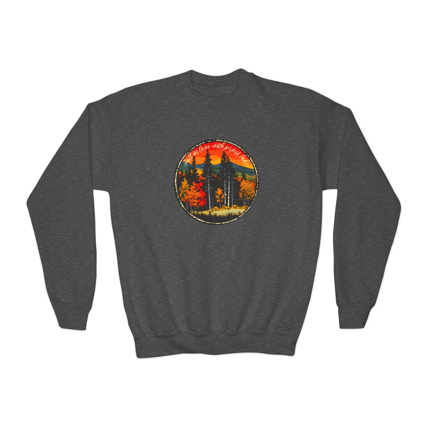 Priest Lake Fall Youth Crewneck Sweatshirt