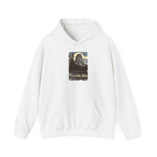 Priest Lake, Idaho Chimney Rock Men's NUBLEND® Hooded Sweatshirt