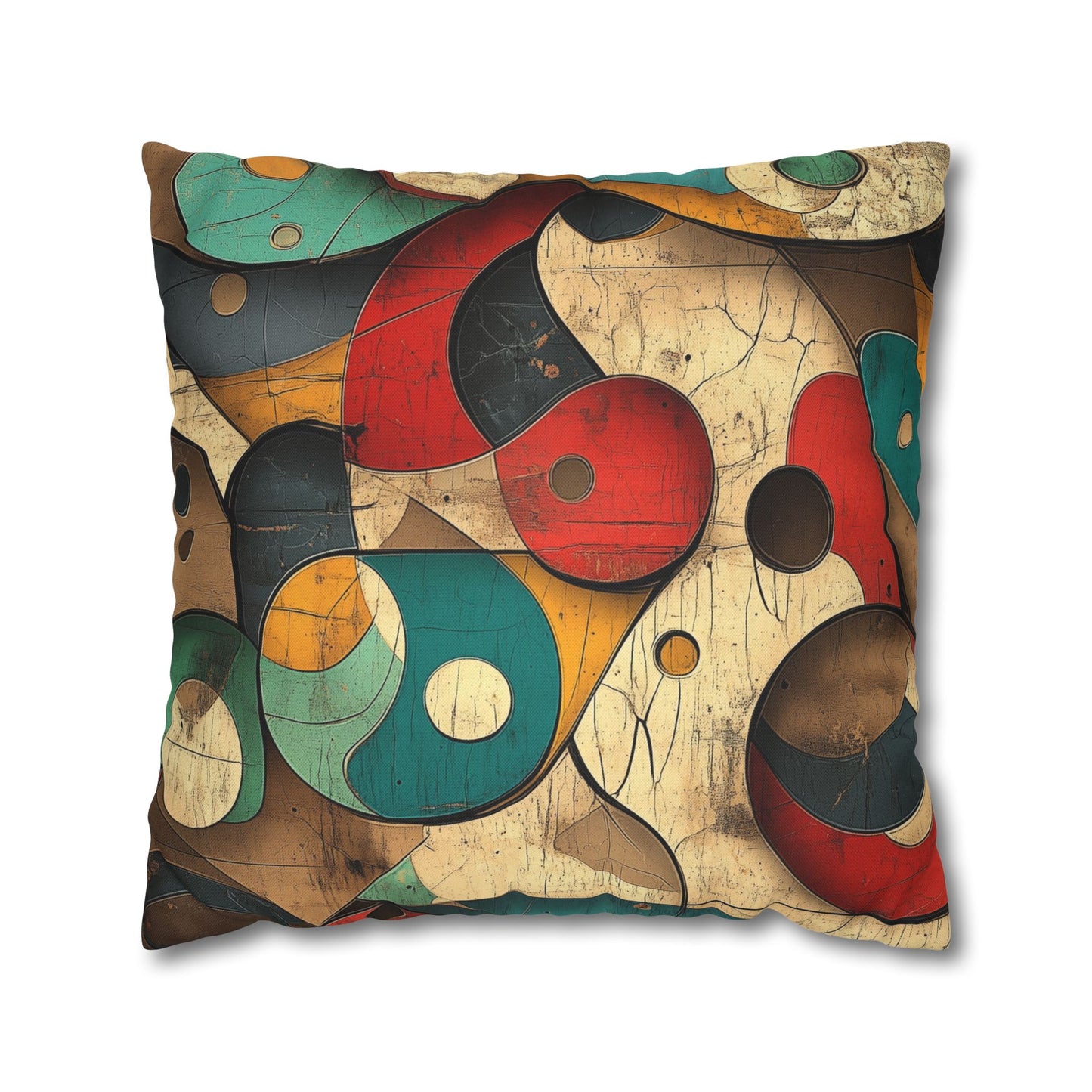 Circular Harmony - Square Polyester Pillowcase