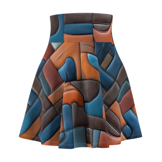Abstract Geometry Skater Skirt