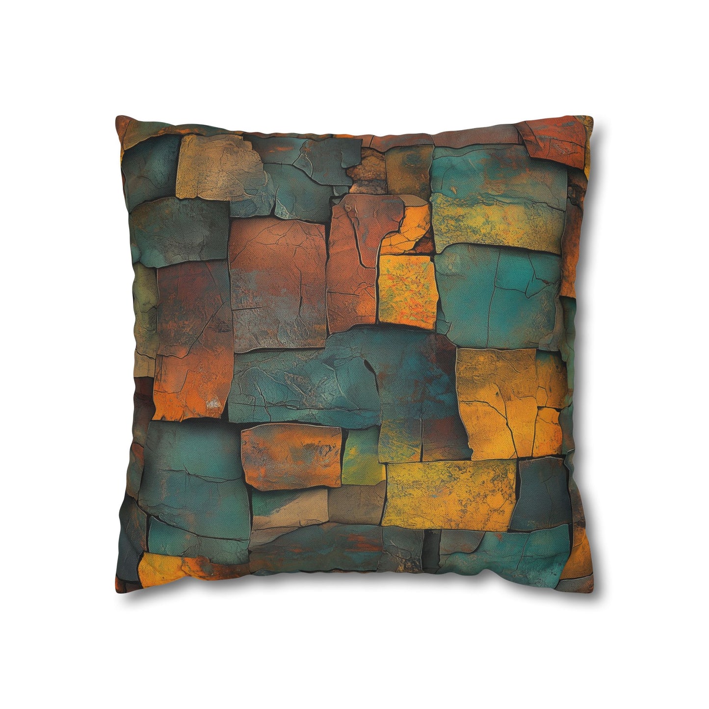 Tiled Mosaic Dreams - Square Polyester Pillowcase