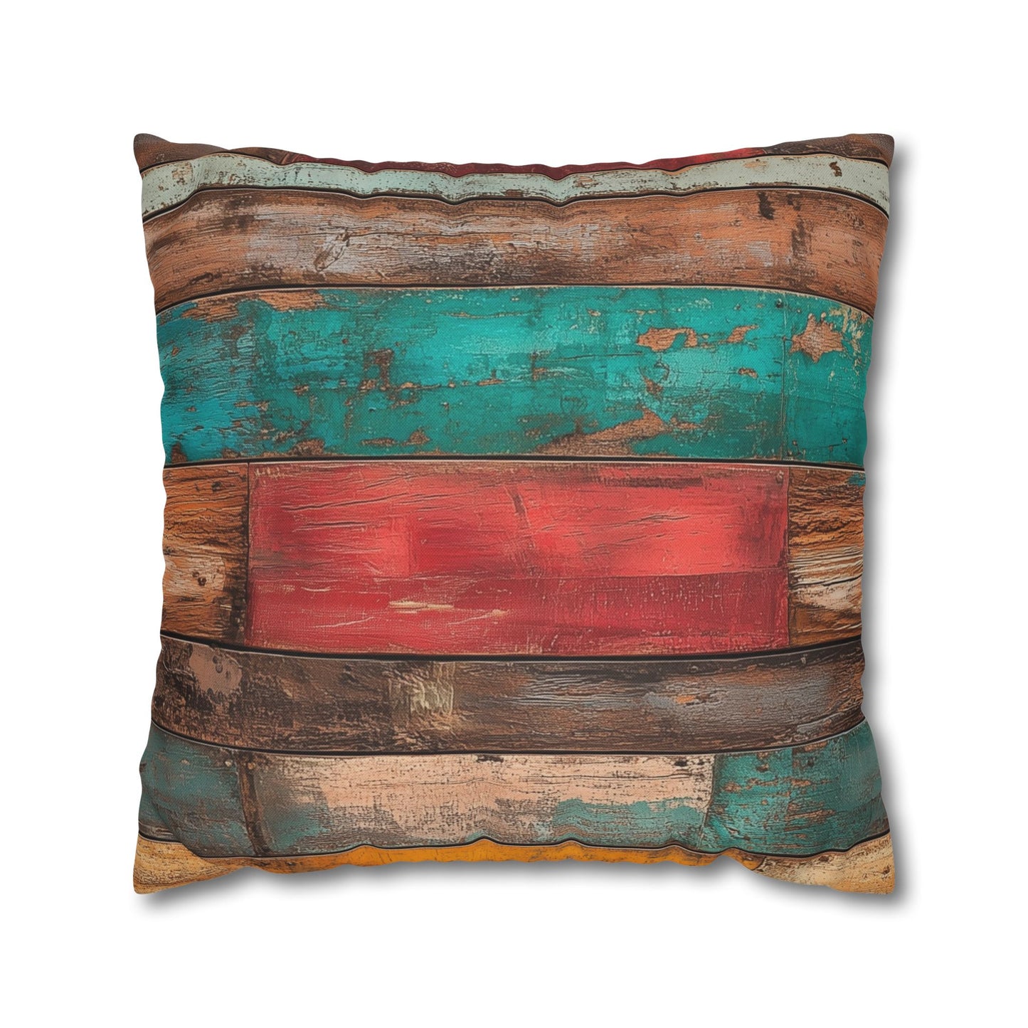 Rustic Rainbow - Square Polyester Pillowcase