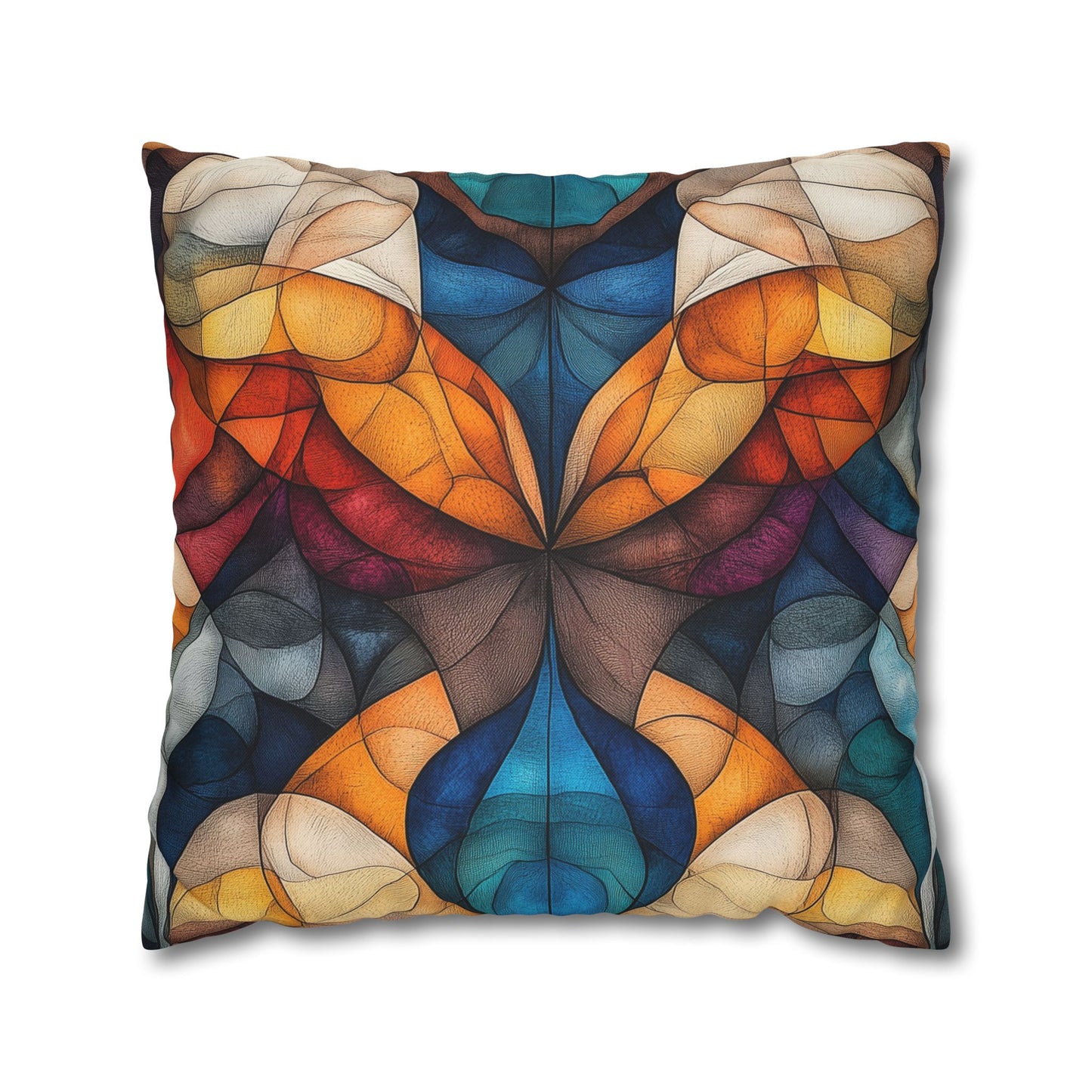 Stained Glass Reverie - Square Polyester Pillowcase