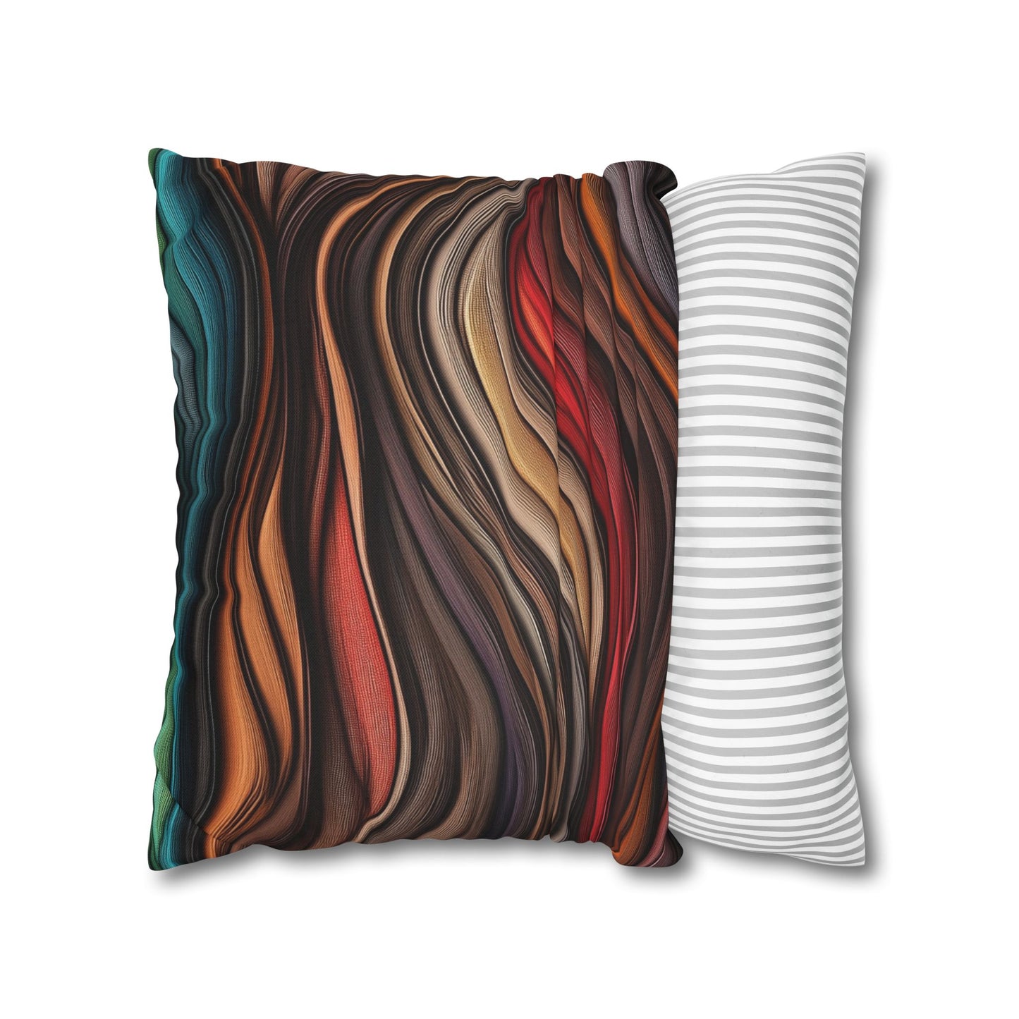 Fluid Waves - Square Polyester Pillowcase