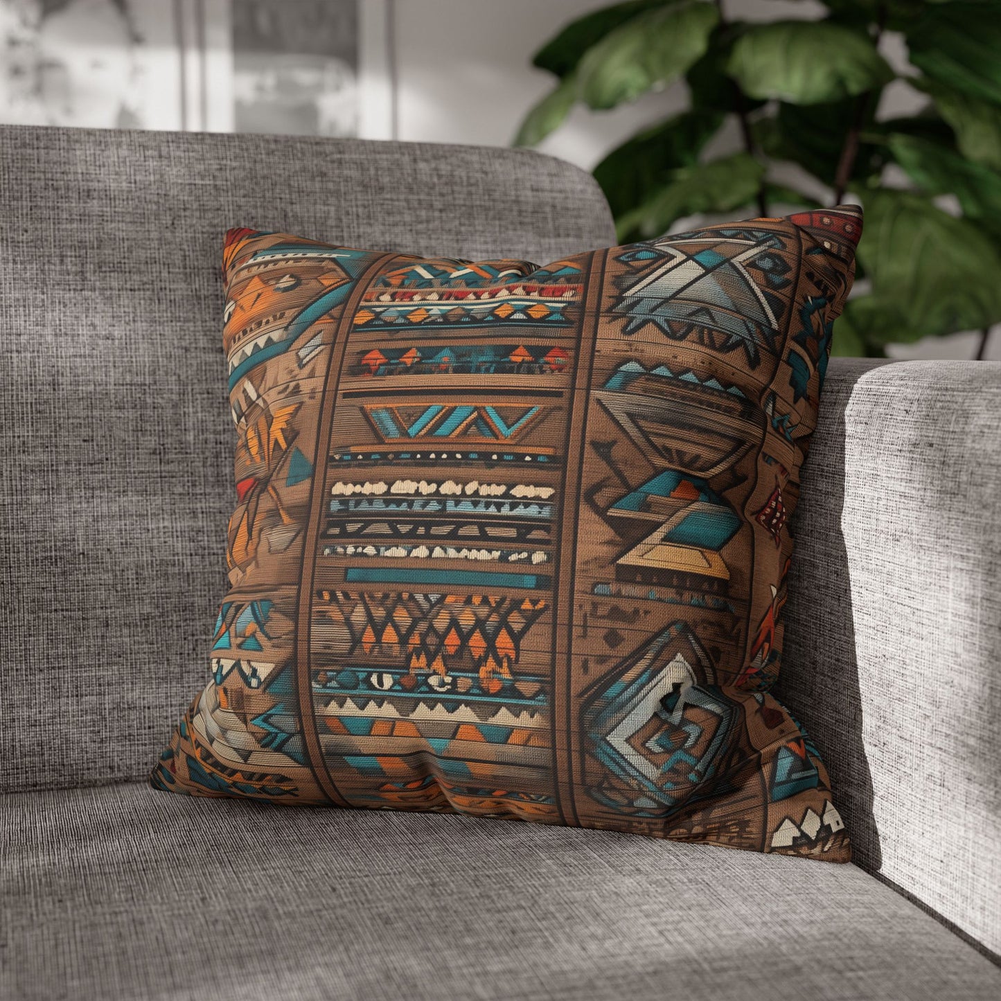 Indigenous Tapestry - Square Polyester Pillowcase