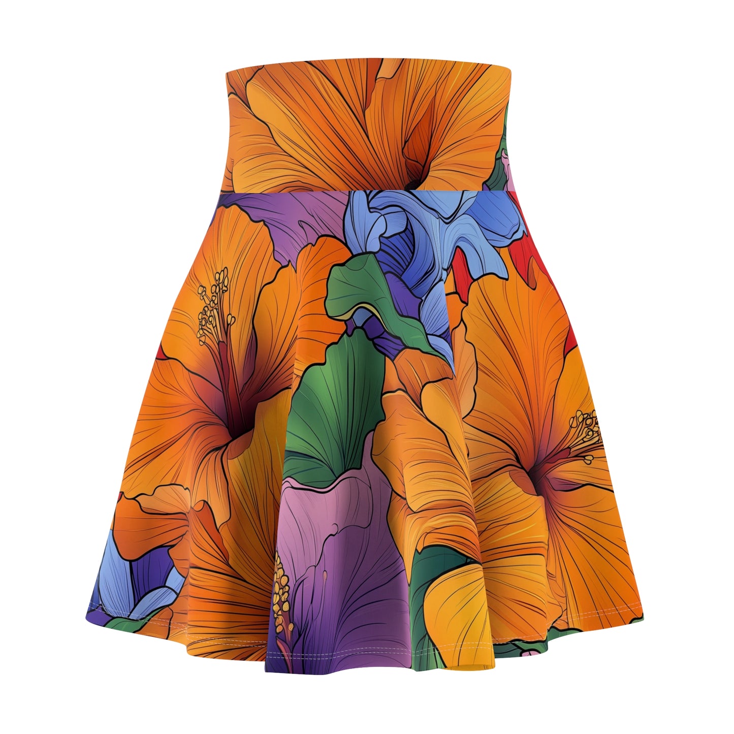 Kaleidoscope Blooms - Skater Skirt