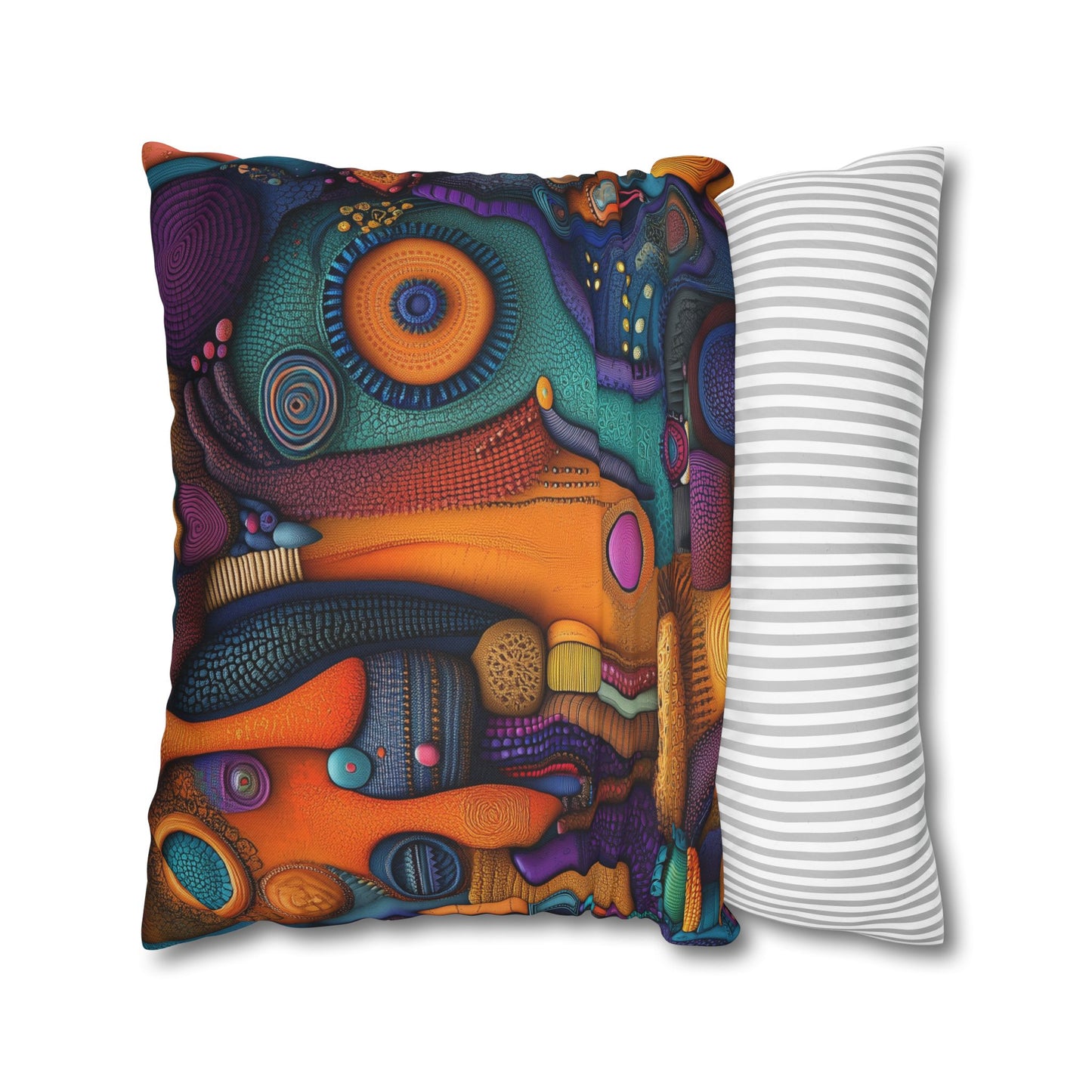 Vibrant Vortex- Square Polyester Pillowcase