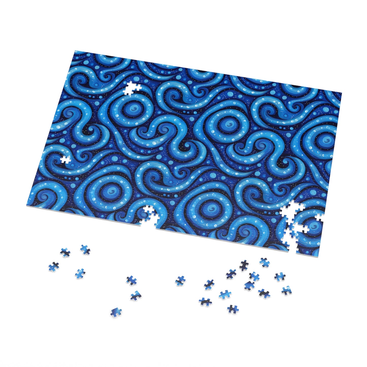 Blue Swirlino Jigsaw Puzzle 4