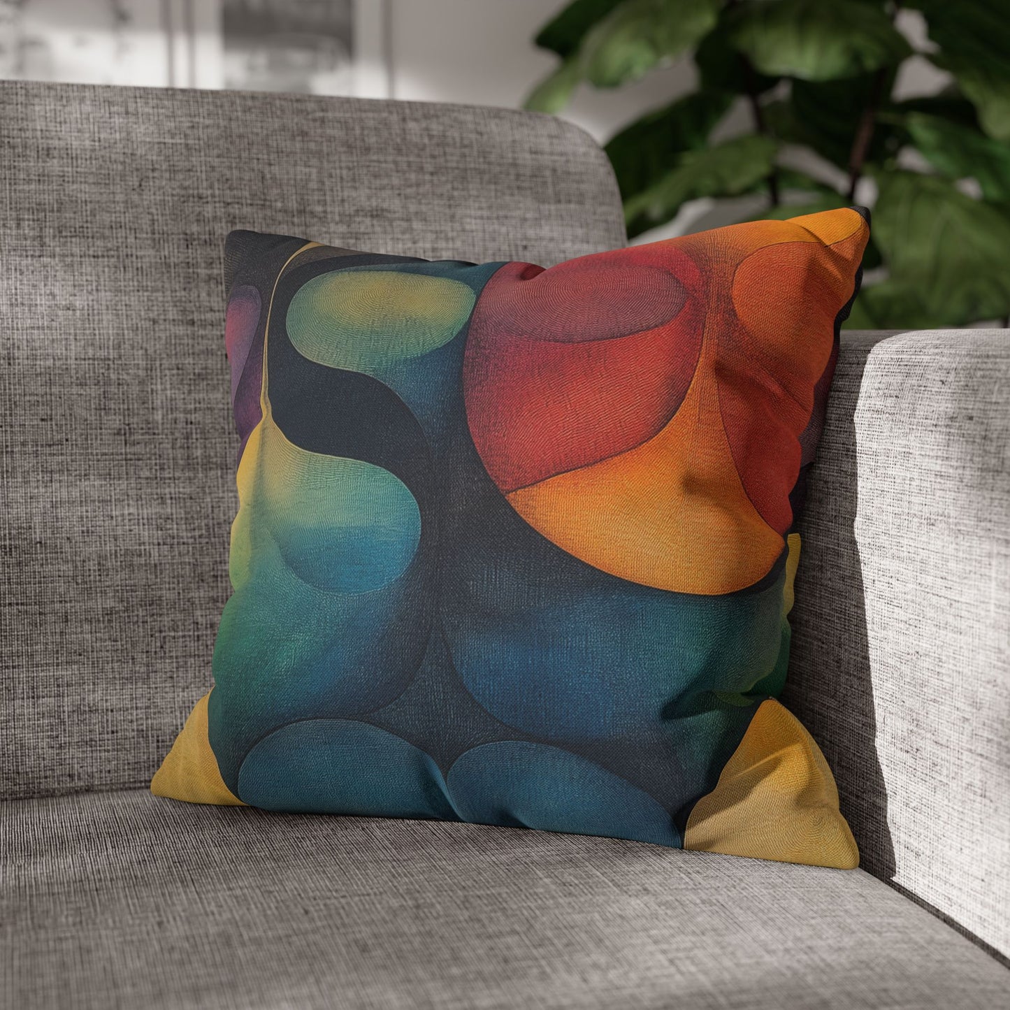 Fluid Forms- Square Polyester Pillowcase