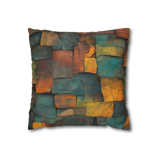 Tiled Mosaic Dreams - Square Polyester Pillowcase