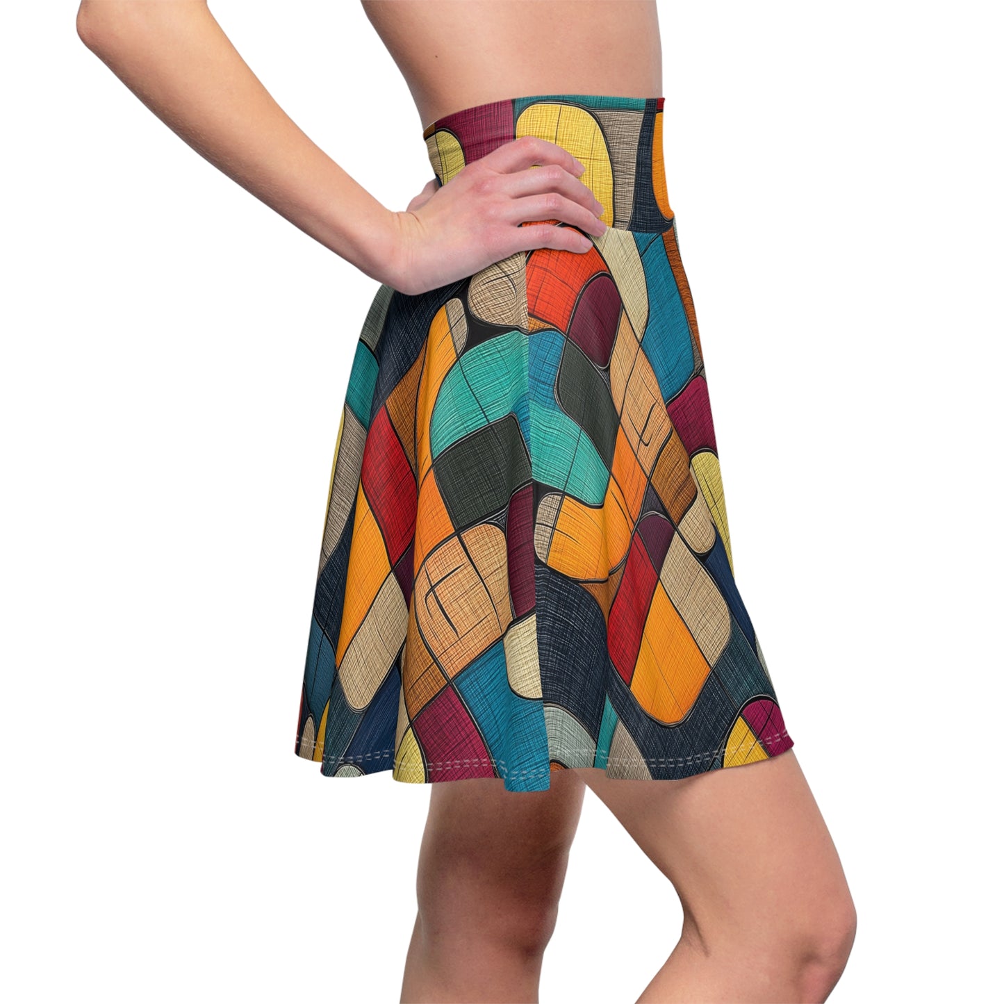 Vibrant Tessellation Skater Skirt