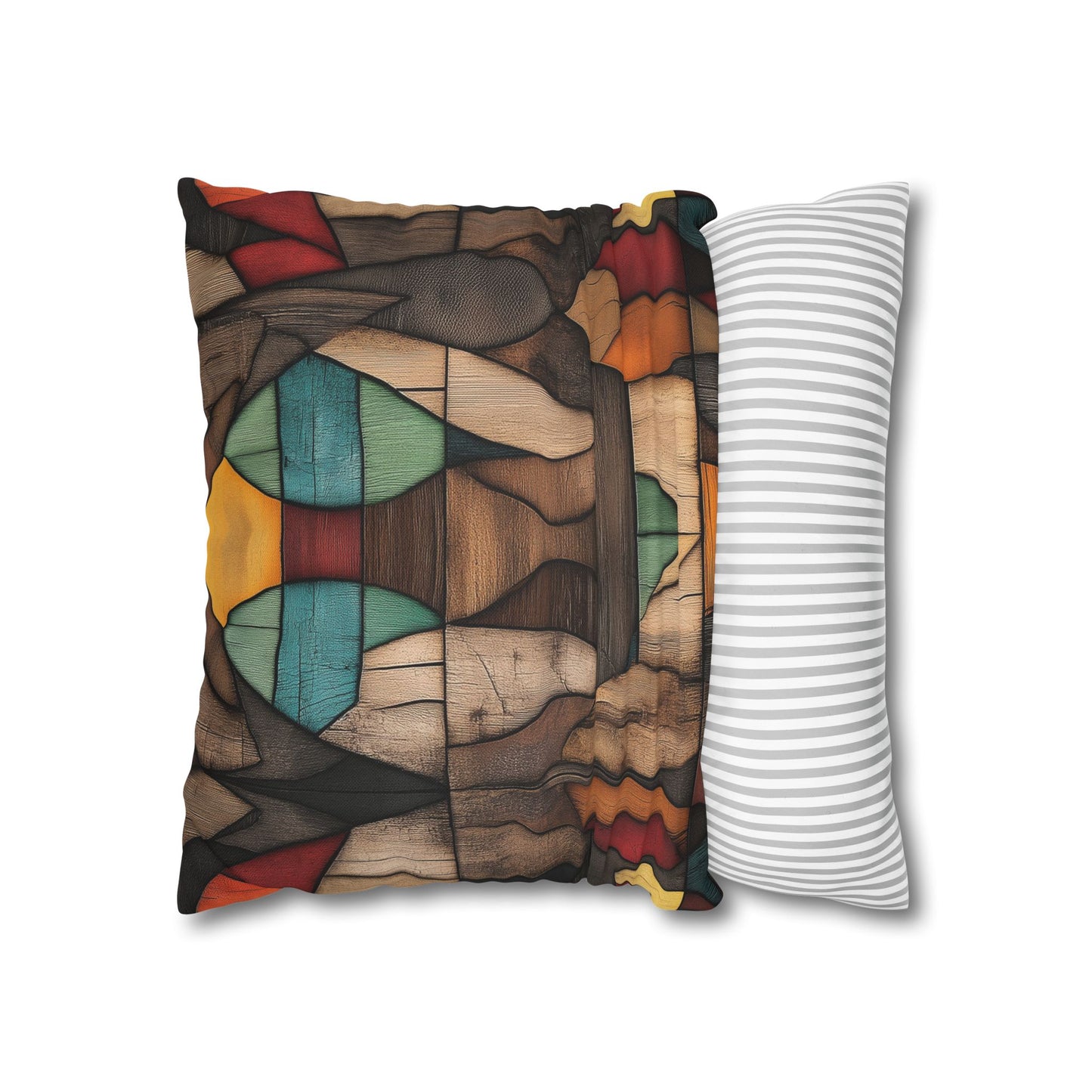 Chromatic Mosaic - Square Polyester Pillowcase