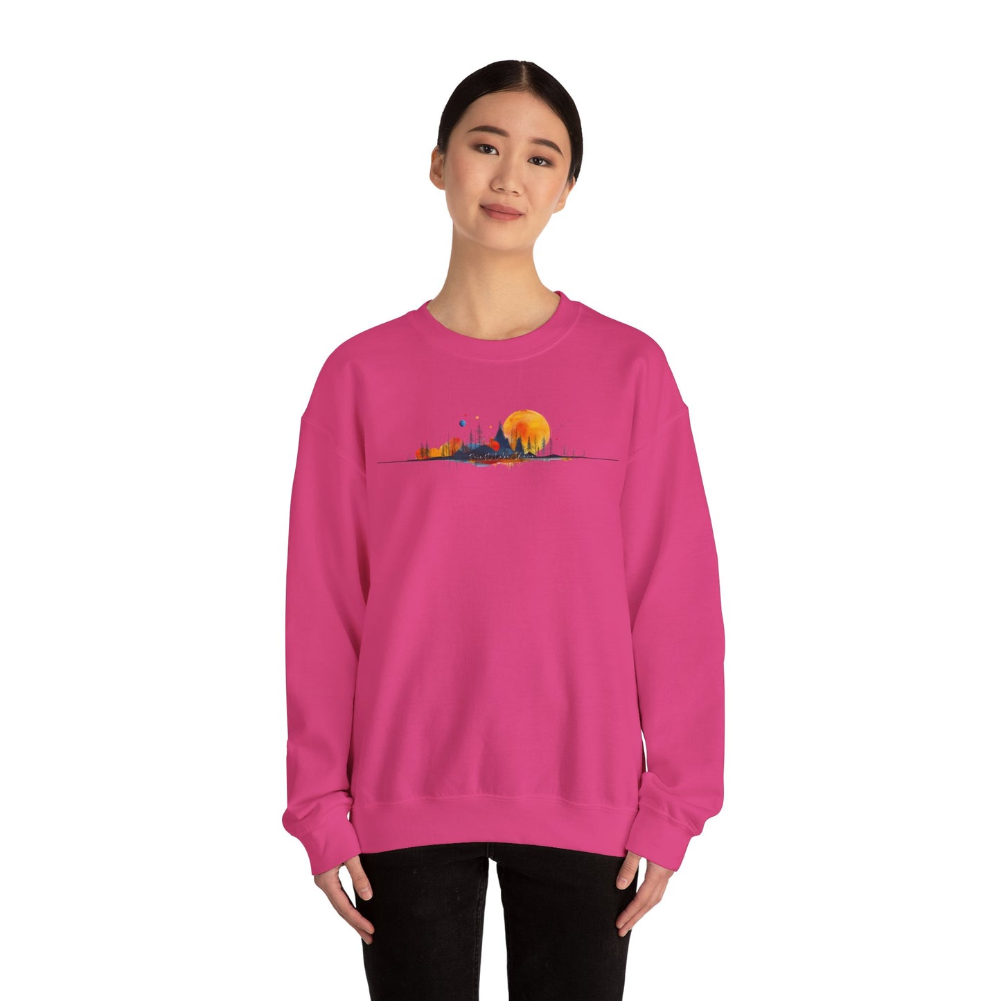 Priest Lake Geometry 4 Heavy Blend™ Crewneck Sweatshirt