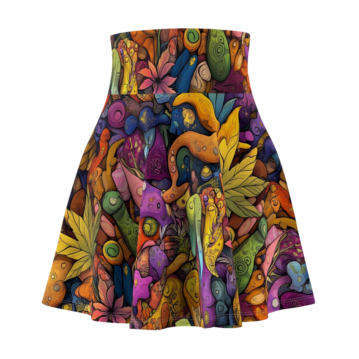 Abstract Geometric Women's Skater Skirt - Stylish Everyday Wear