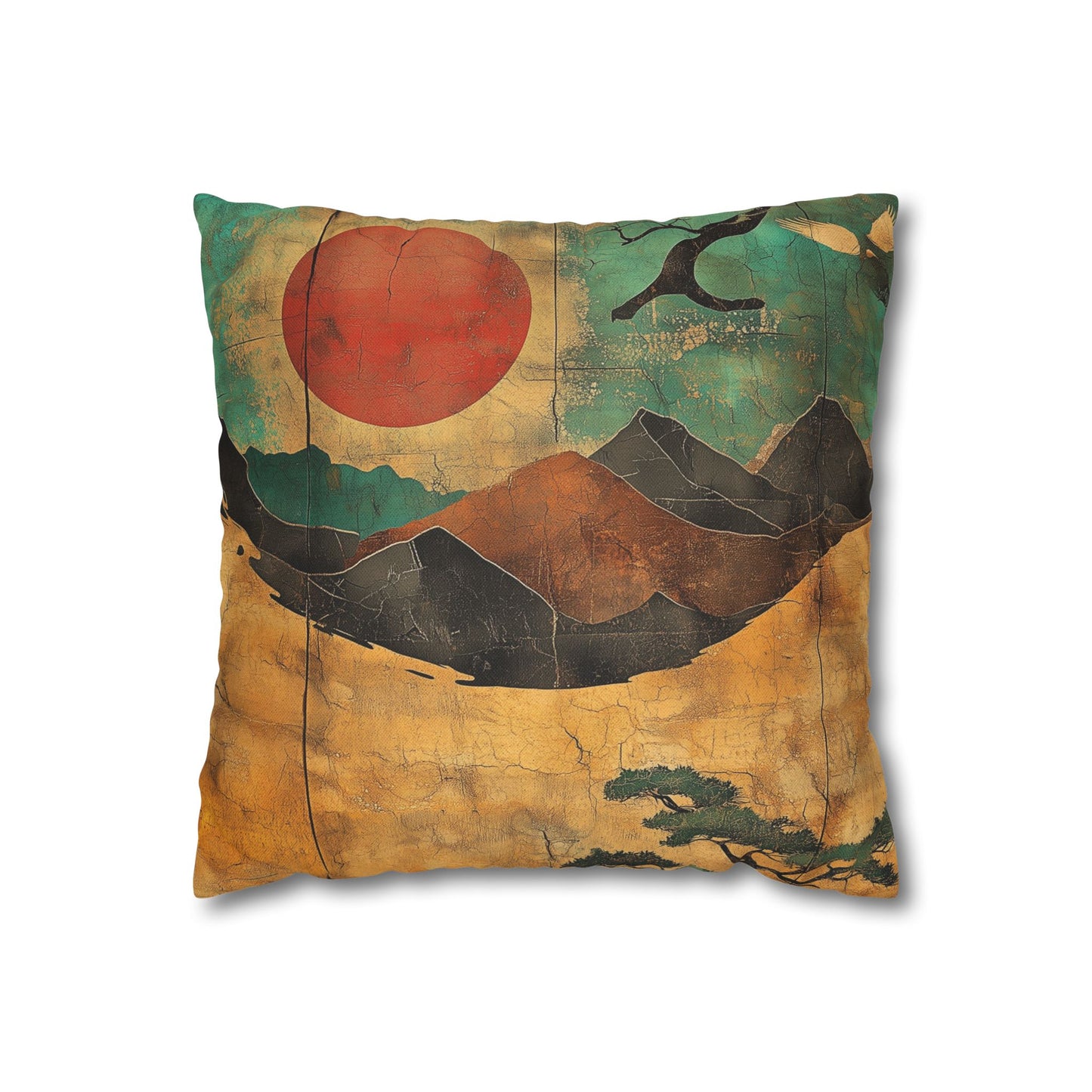 Rising Sun - Square Polyester Pillowcase