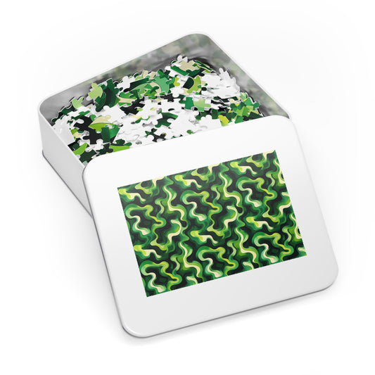 Green Swirlino Jigsaw Puzzle 4