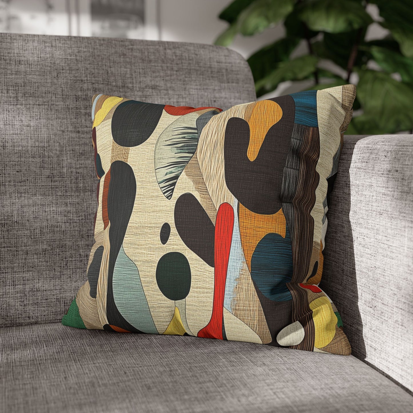 Organic Rhythms - Square Polyester Pillowcase