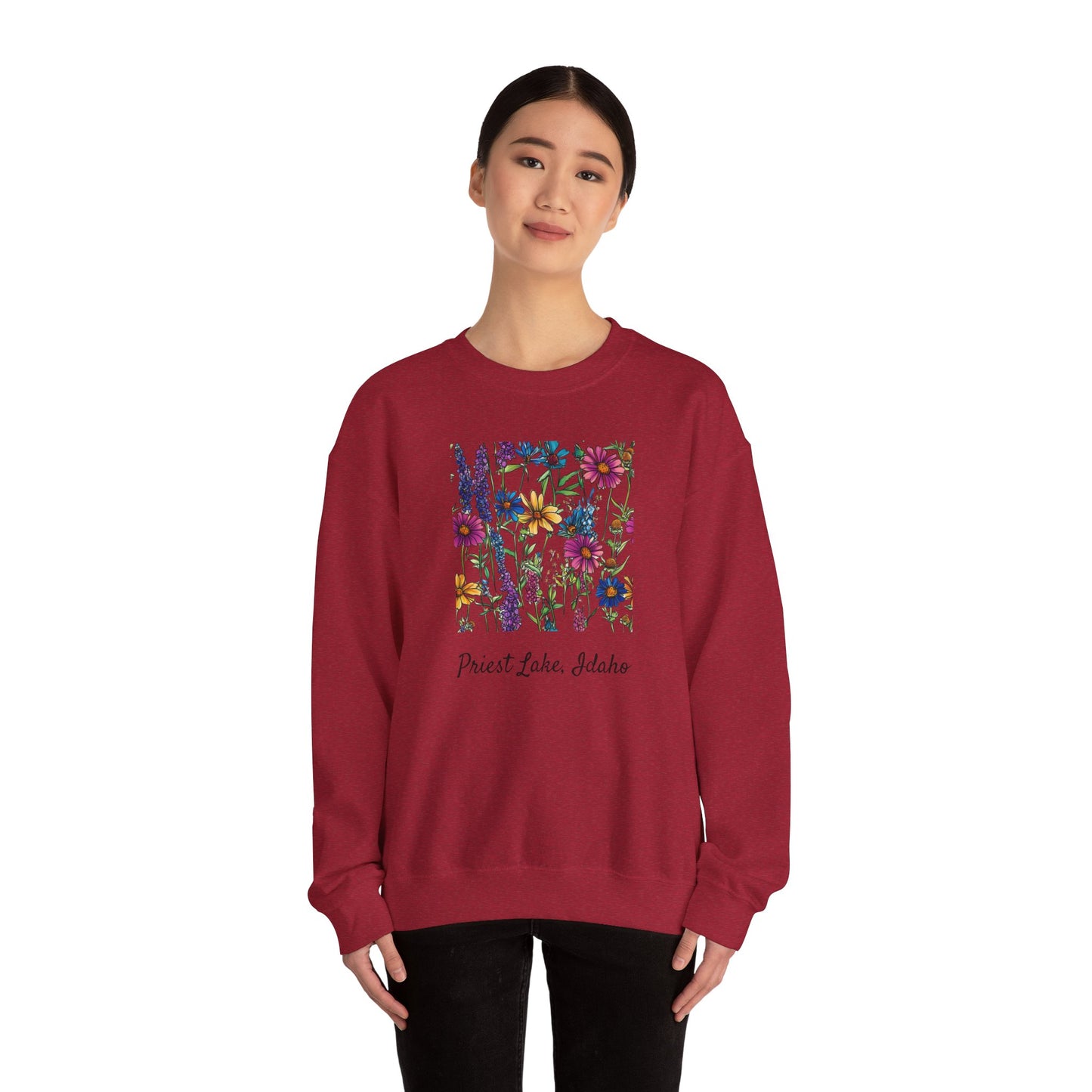 Priest Lake Wildflower Lake Ultra Cotton Crewneck Sweatshirt