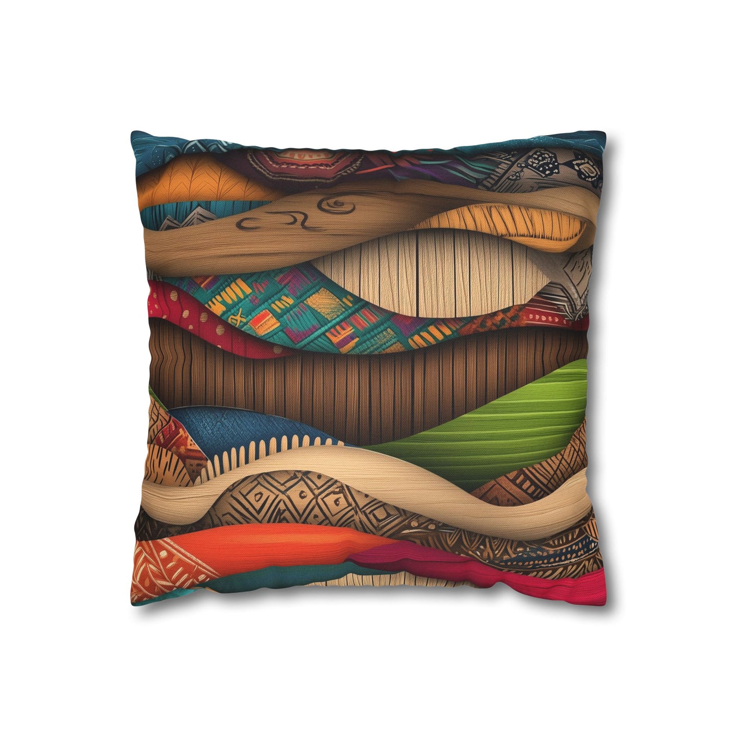 Rippling Cultures - Square Polyester Pillowcase