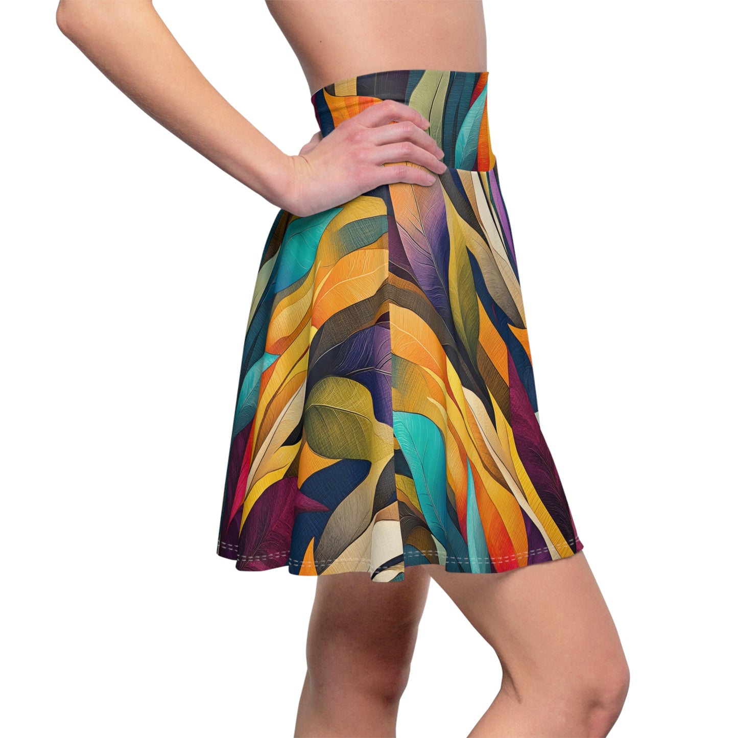 Abstract Garden - Skater Skirt