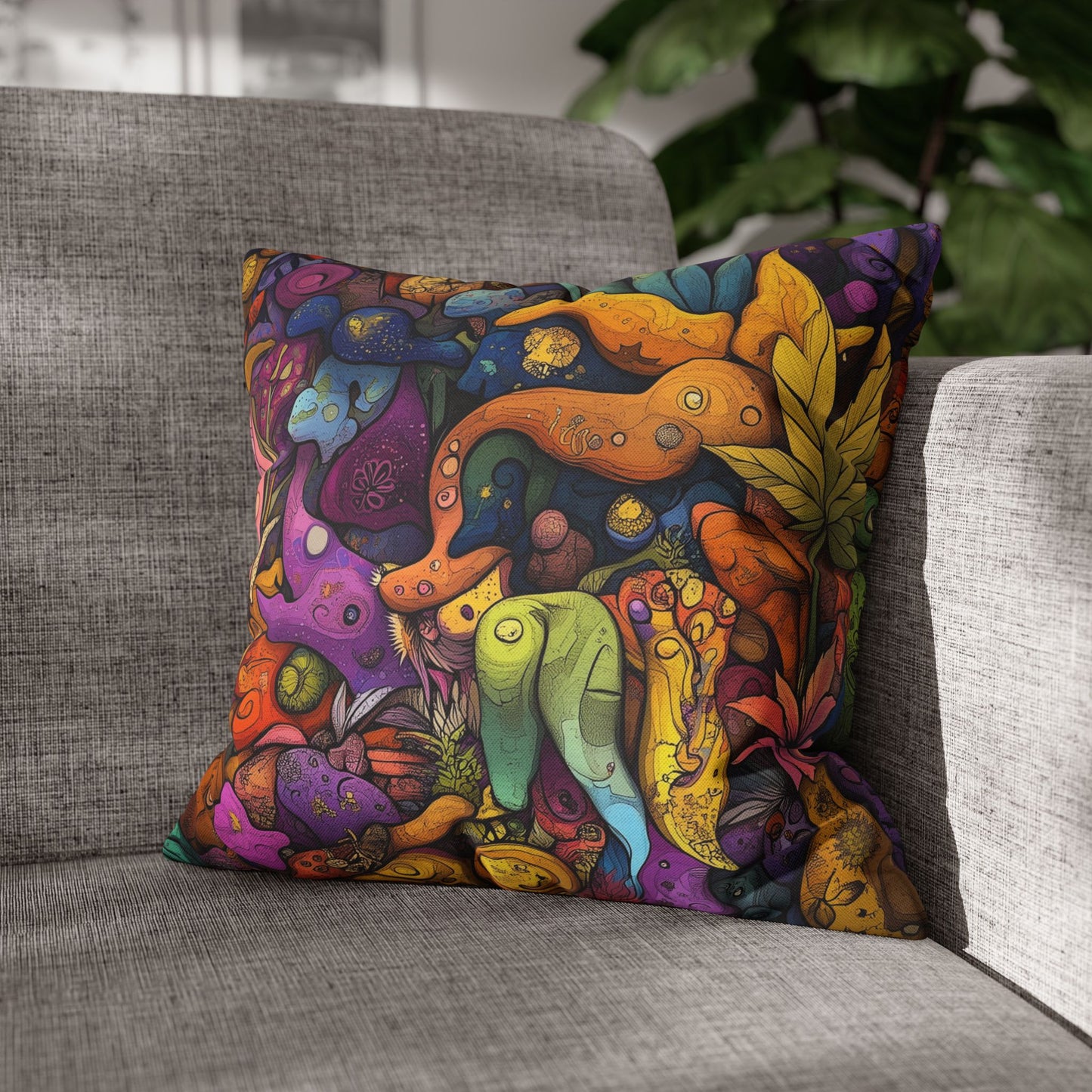 Kaleidoscopic Dream- Square Polyester Pillowcase