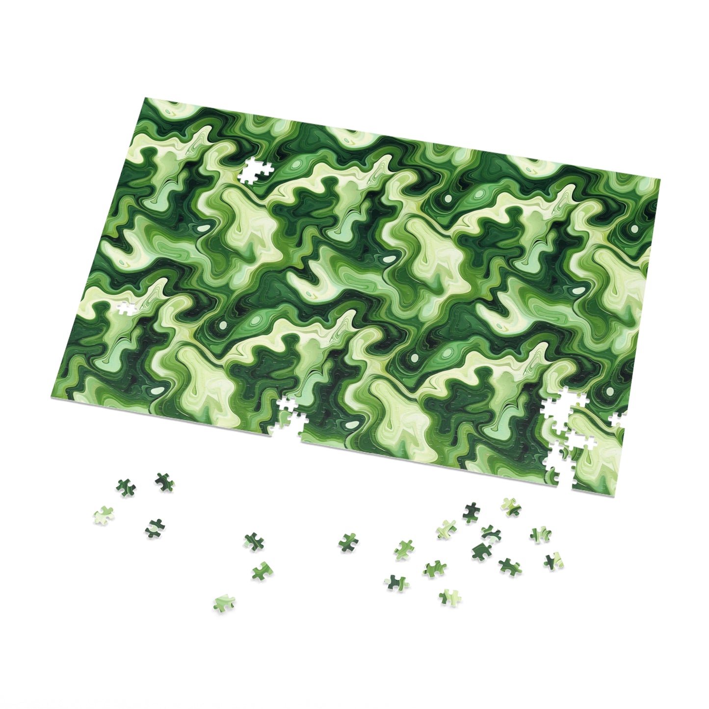 Green Swirlino Jigsaw Puzzle 3